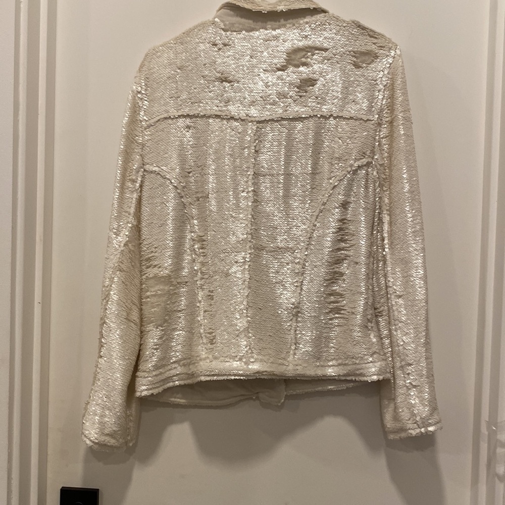 AS by DF cream sequin Moto jacket - Picture 4 of 4